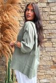 Prairie Pintuck Cotton Smock Khaki